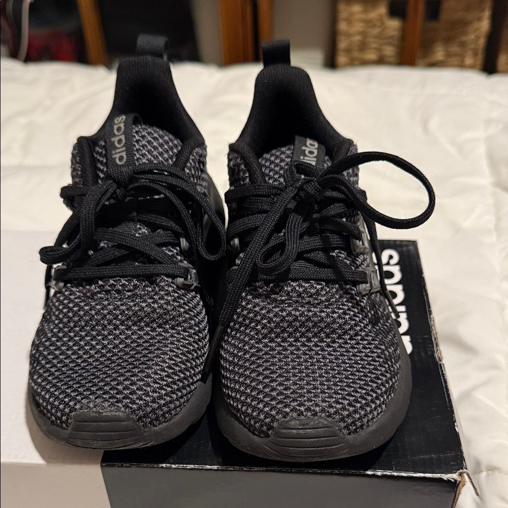 Adidas Kids Gray and Black Sneakers